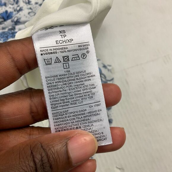 GAP Sundress Floral Spaghetti Strap Casual Pullover Pockets Relaxed Fit Lined XS - Picture 9 of 11